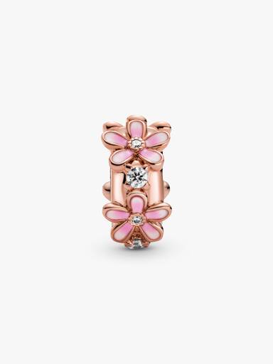 Charm Clip Espaceur Marguerite Rose