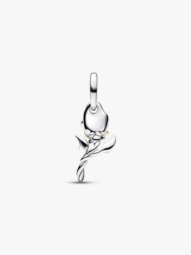 Charm Pendant Diamant de Synthèse Disney Belle Rose Enchantée