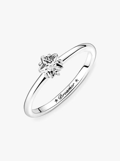 Bague Solitaire Étoile Scintillante Céleste