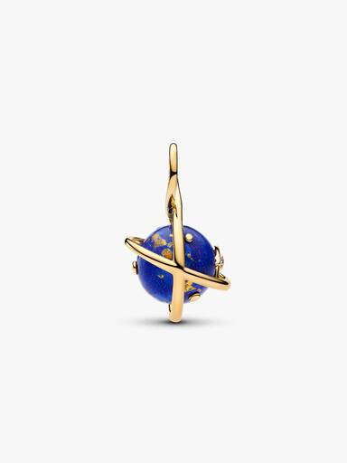 Charm Pendant Planète Bleue Céleste Tournoyante