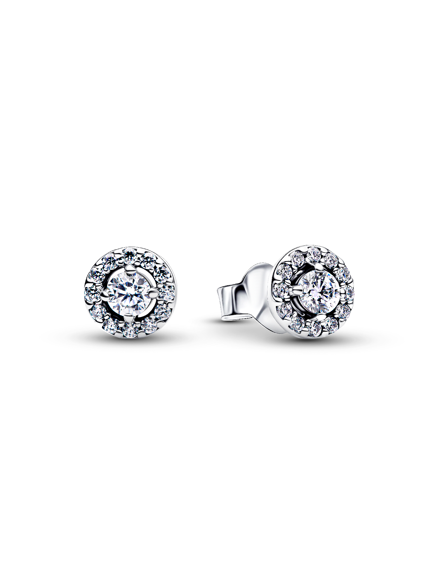 Clous d'Oreilles Halo Pavé Rond