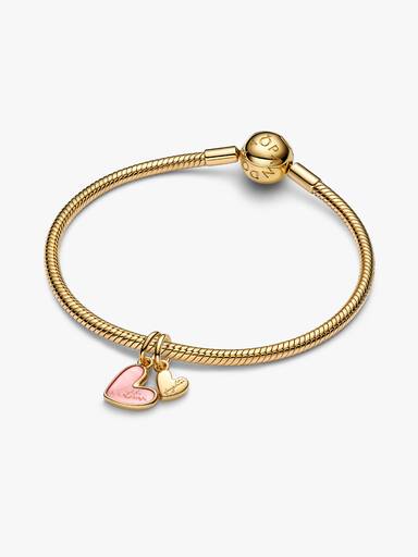 Charm Pendant Séparable Mère & Fille Rose