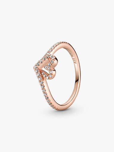 Bague Cœur Chevron Scintillante