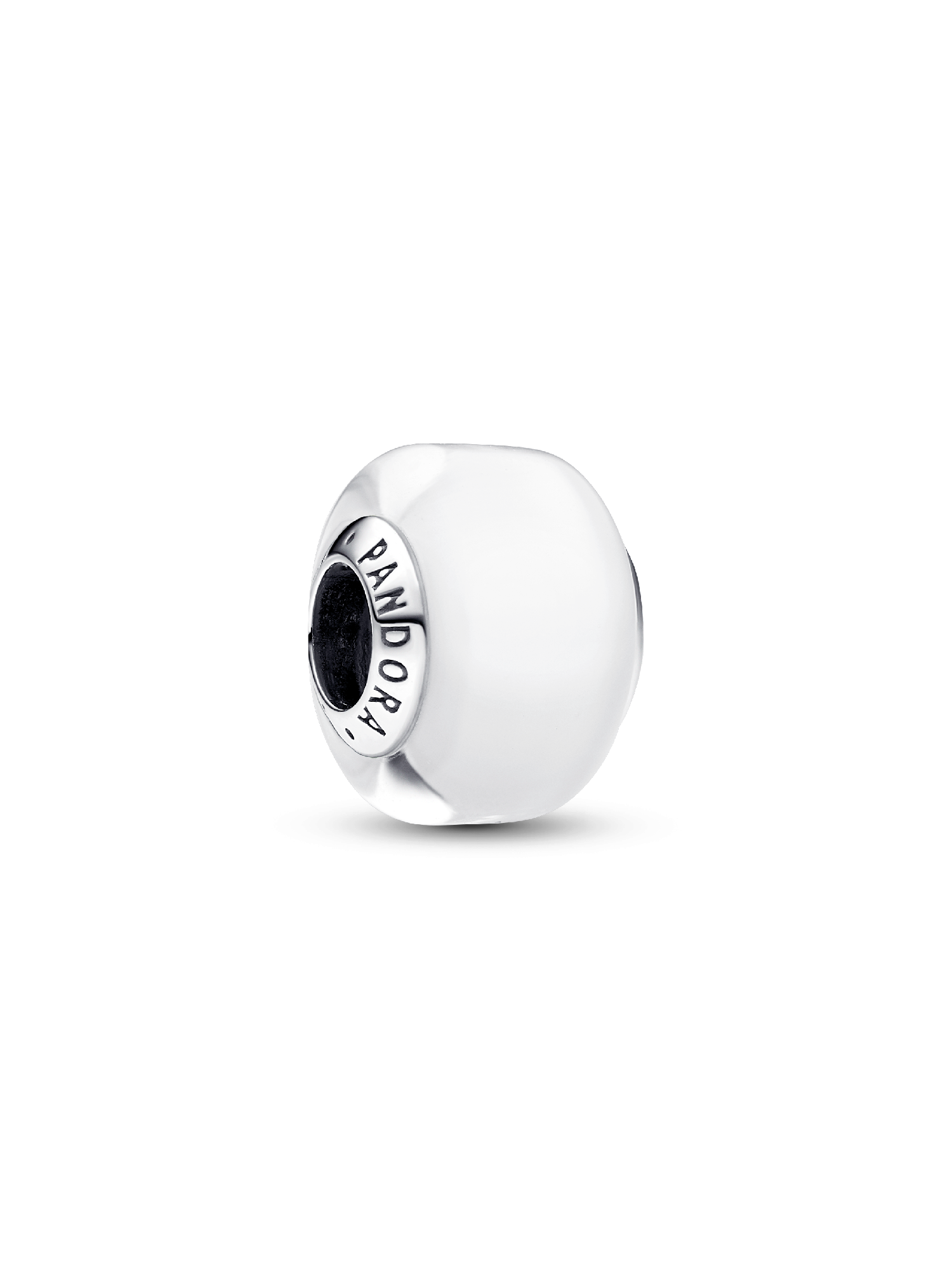 Witte minibedel van muranoglas