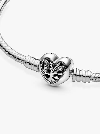 Bracelet Maille Serpent Fermoir Cœur Arbre de Vie