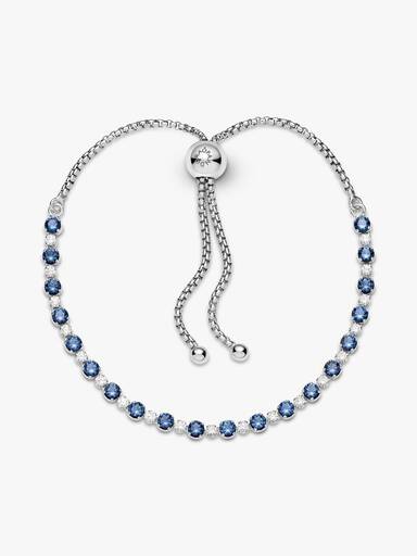 Blue en Clear Sparkle Sliding Armband