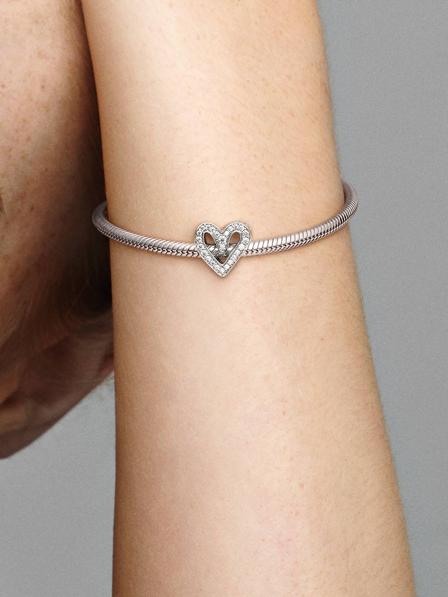 Charm Cœur Dessiné Scintillant