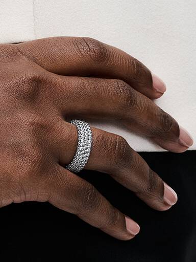 Driedubbele Pavé Ring
