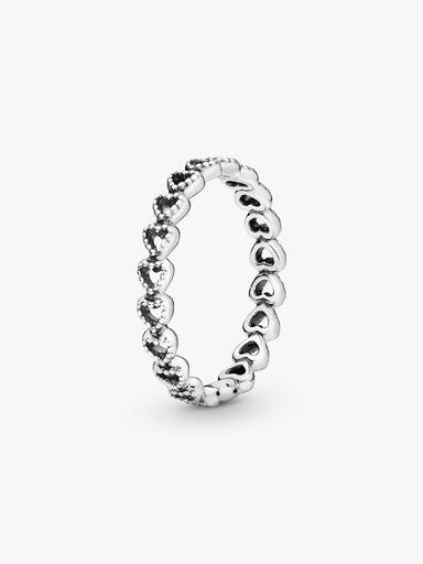 Bague ribambelle de cœurs