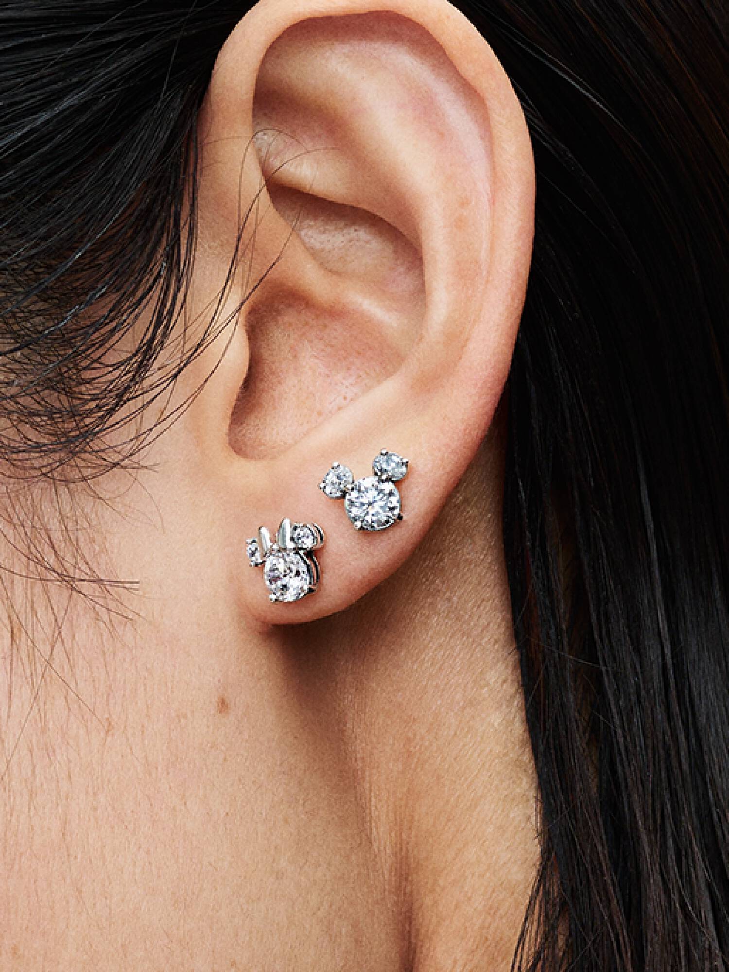 Clous d'Oreilles Scintillants Disney Mickey & Minnie