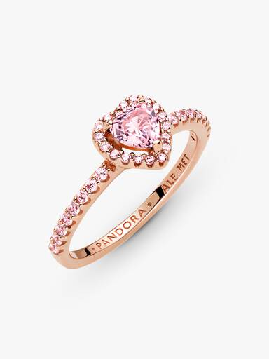 Bague Cœur Surélevé Scintillant