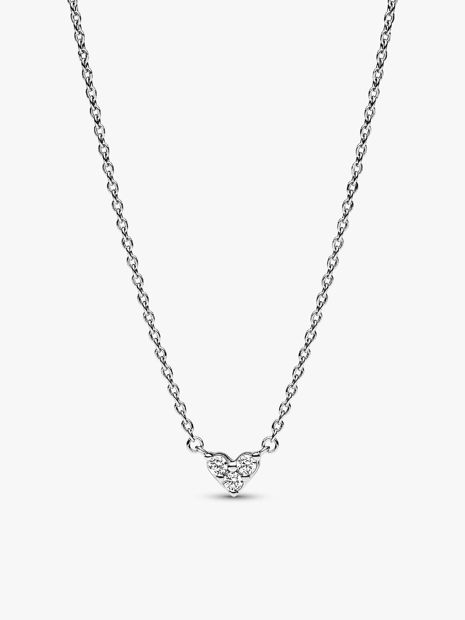 Collier Cœur Triple Pierre
