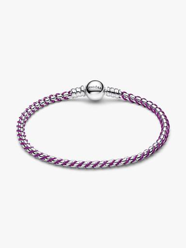 Paars Koord Doos Schakel Armband
