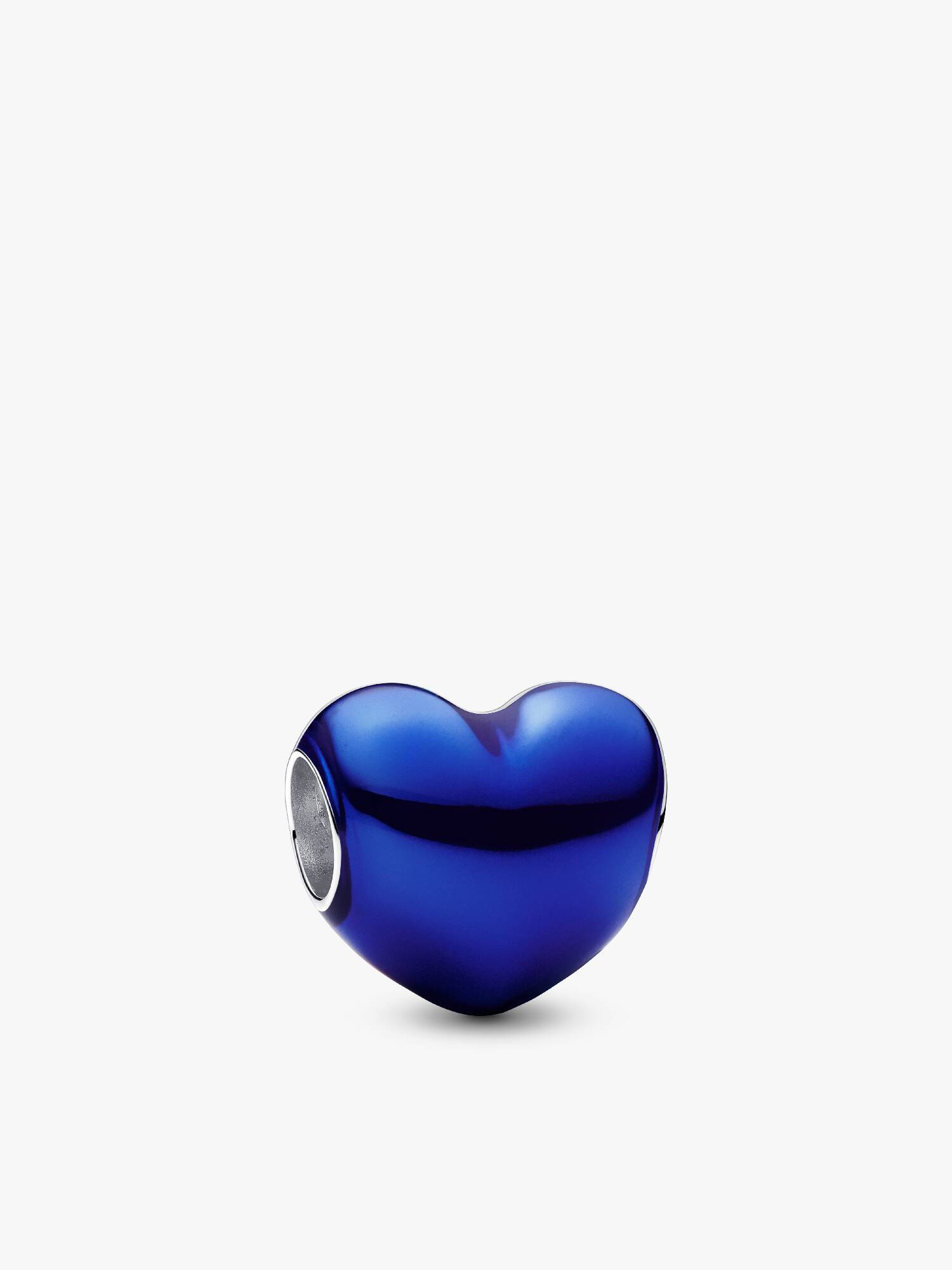 Metallic Blauwe Hart Bedel