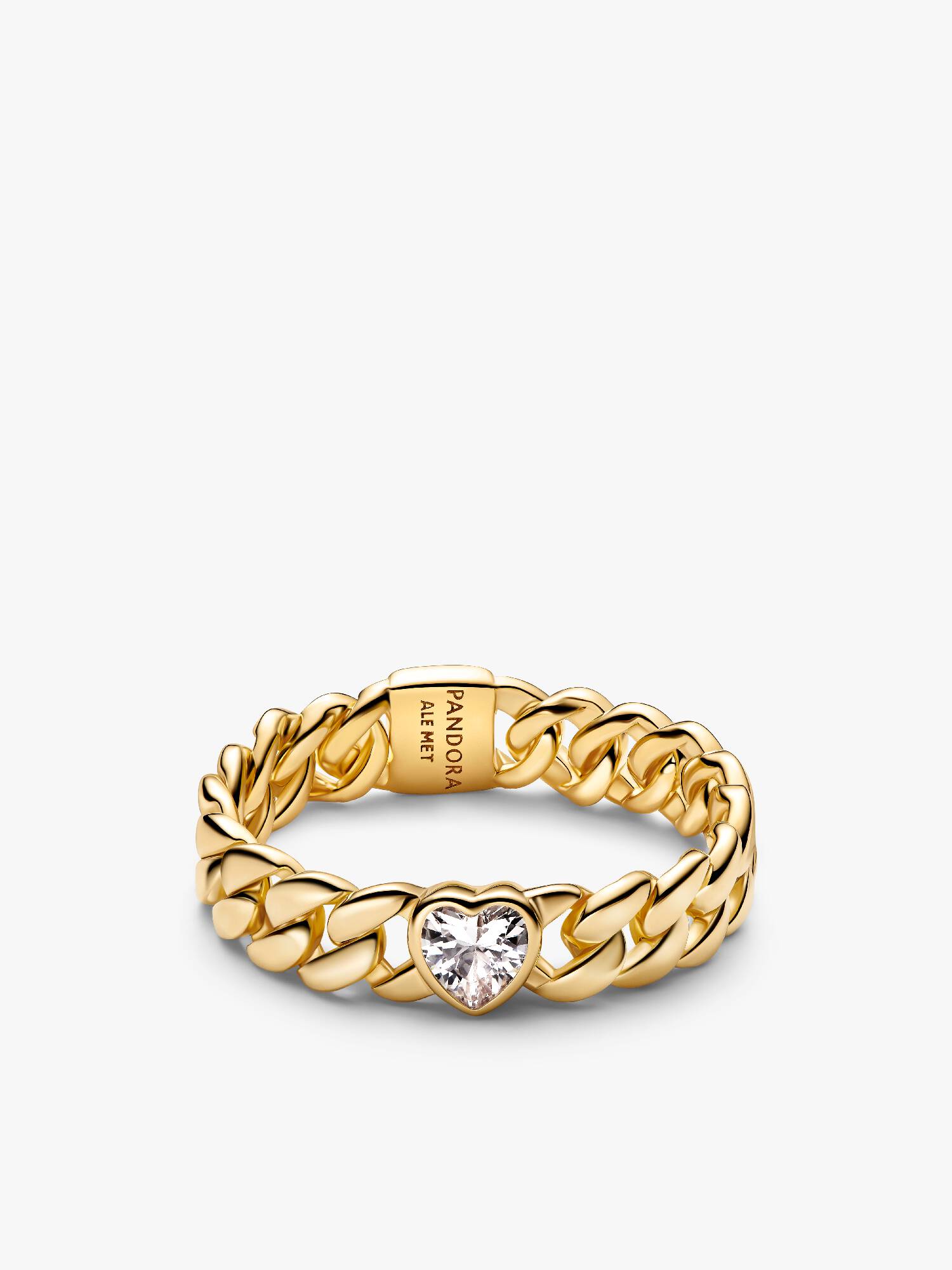 Bague Maille Cubaine Cœur