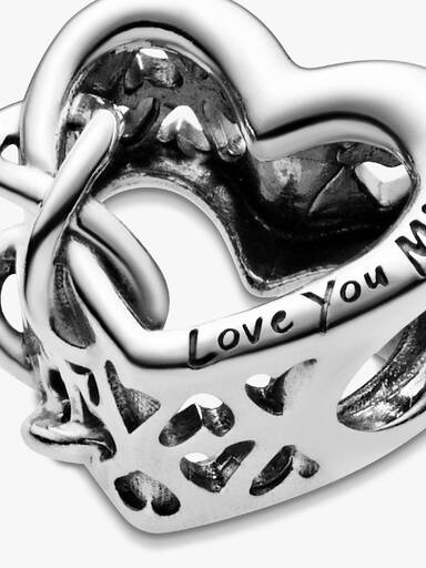 Oneindig Hart Bedel met Tekst 'Love You Mum'