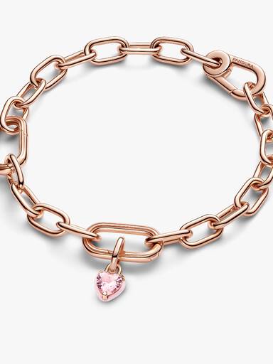 Pandora ME roze chakra hart hangende minibedel