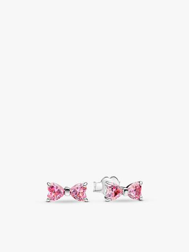 Glinsterende roze strik ring set