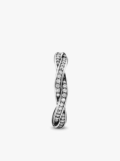 Bague Torsades Scintillante