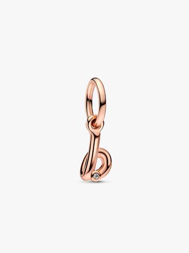 Letter b geschreven alfabet hangende bedel