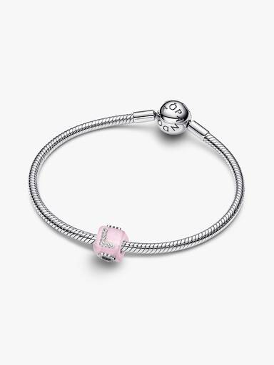 Roze Muranoglazen Liefdeskubus Bedel