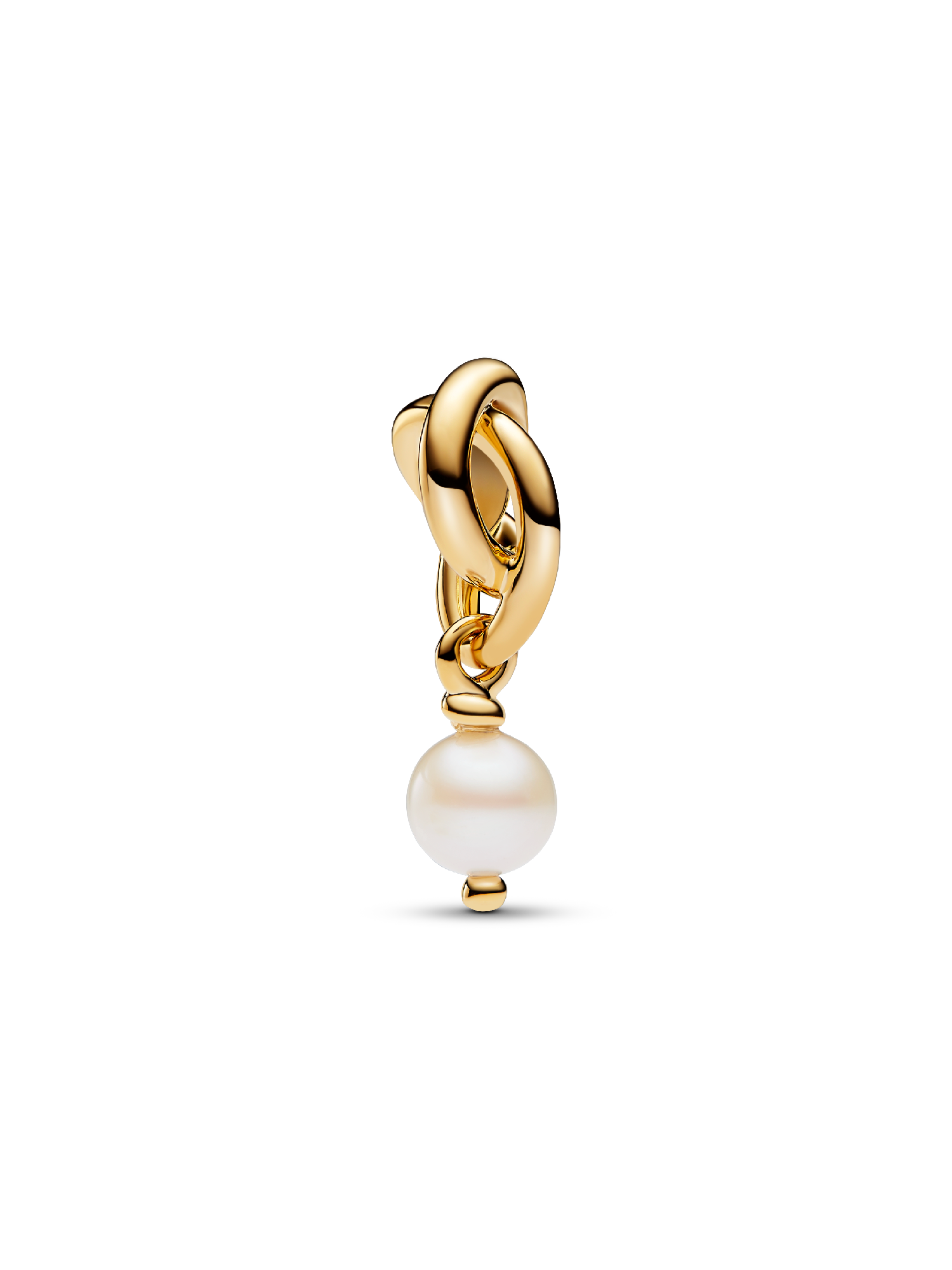 Juin Charm Pendant Triple Cercle de l'Éternité Perle de Culture d’Eau Douce Traitée