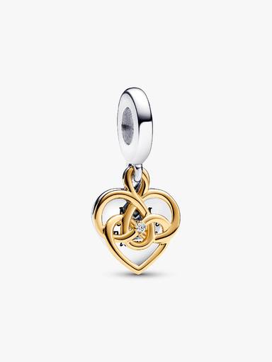 Charm Pendant Double Mum (Maman) Gravable Diamant de Laboratoire