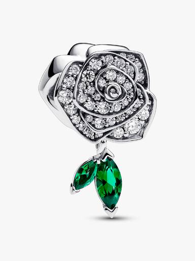 Charm Rose en Fleur Scintillante