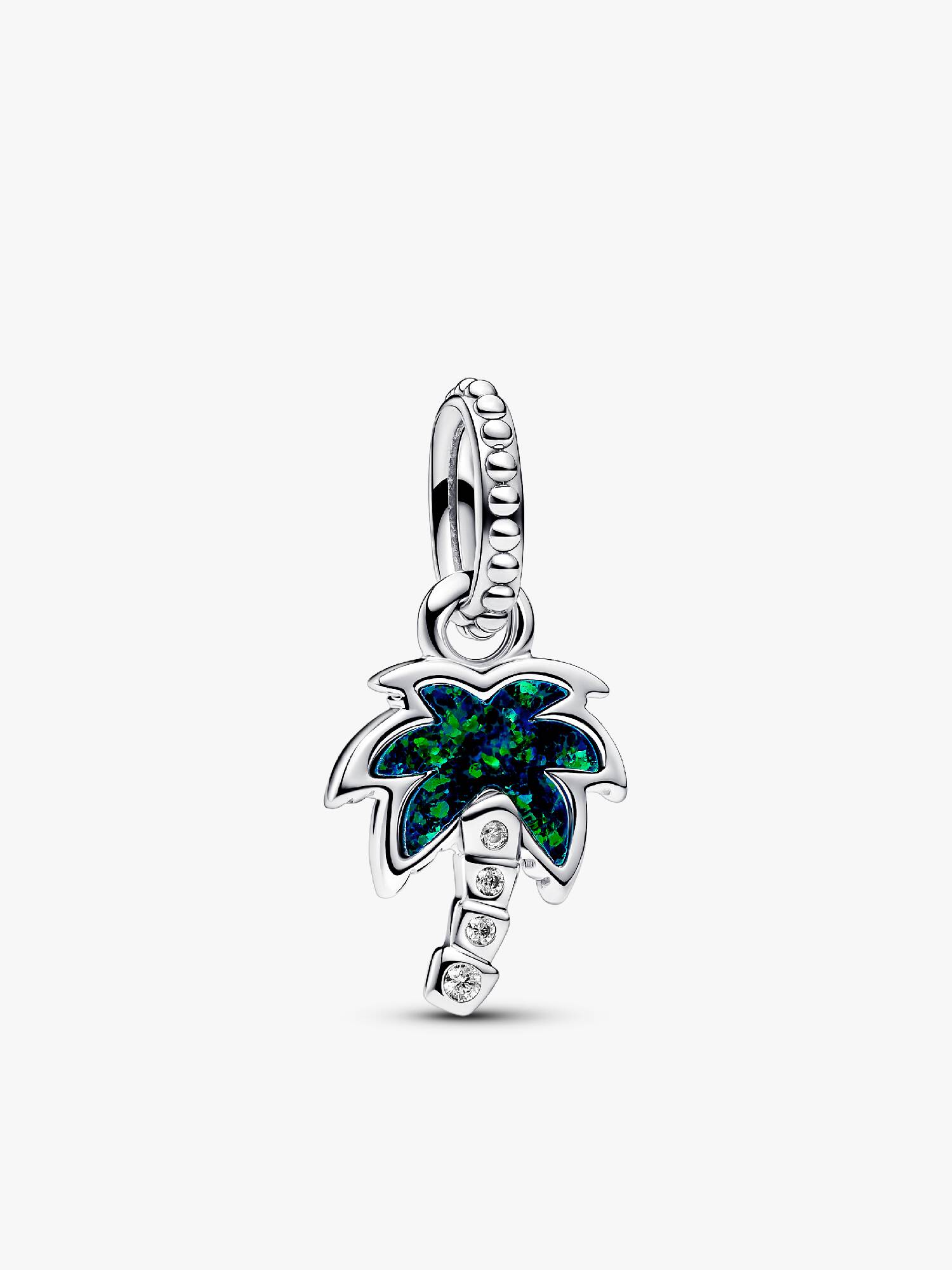 Opalescent Groene Palmboom Hangende Bedel