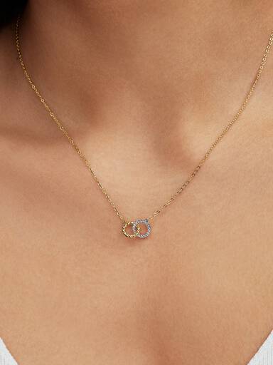 Kralen & Pavé Verstrengelde Cirkels Ketting