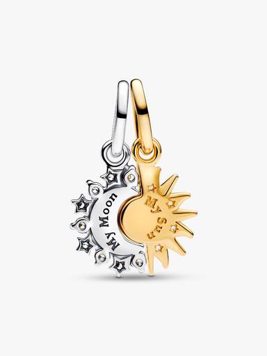 Charm Pendant Soleil & Lune Séparable