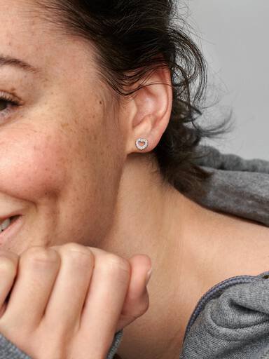 Clous d'Oreilles Cœur Ouvert