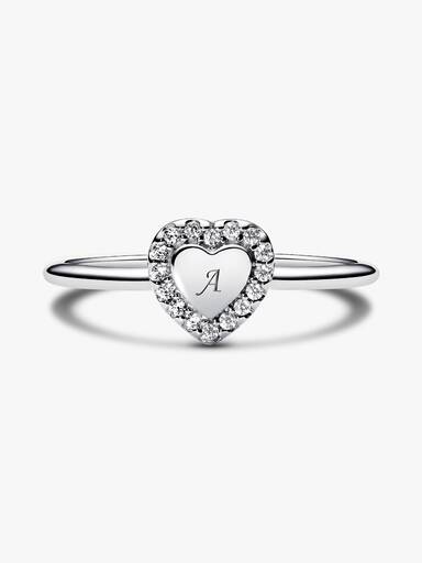 Graveerbaar Hart Halo Ring