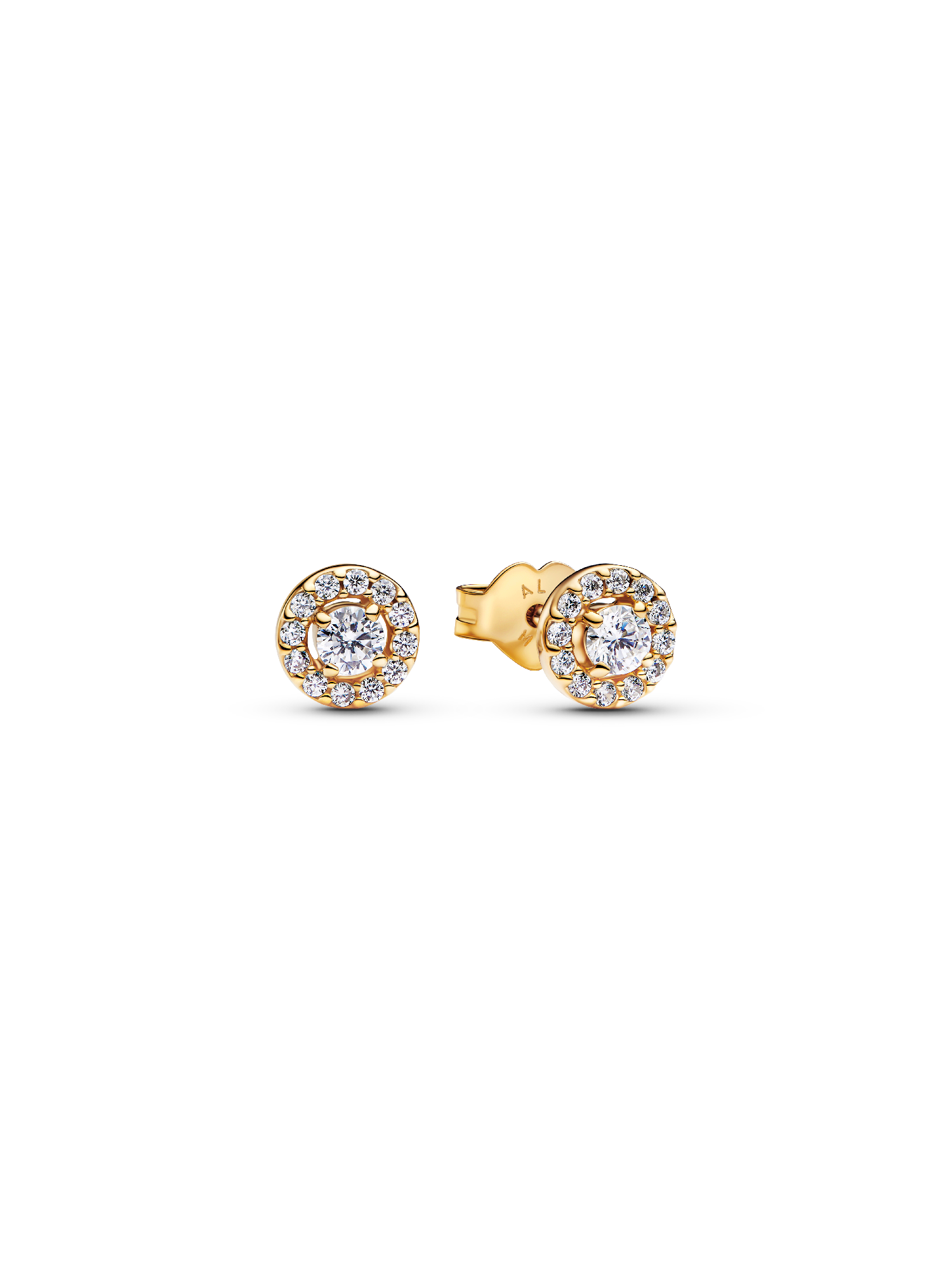 Clous d'Oreilles Halo Pavé Rond