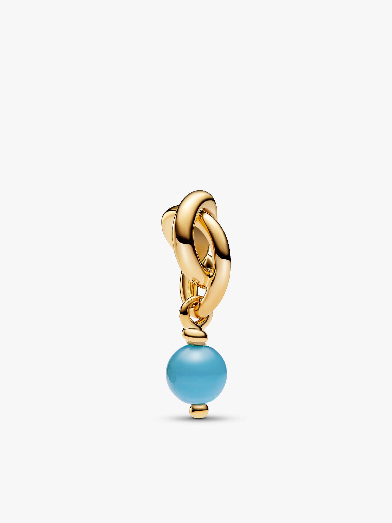 Décembre Charm Pendant Cercle de l'Éternité Bleu Turquoise