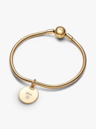 Charm Pendant Plaque Ronde Gravable