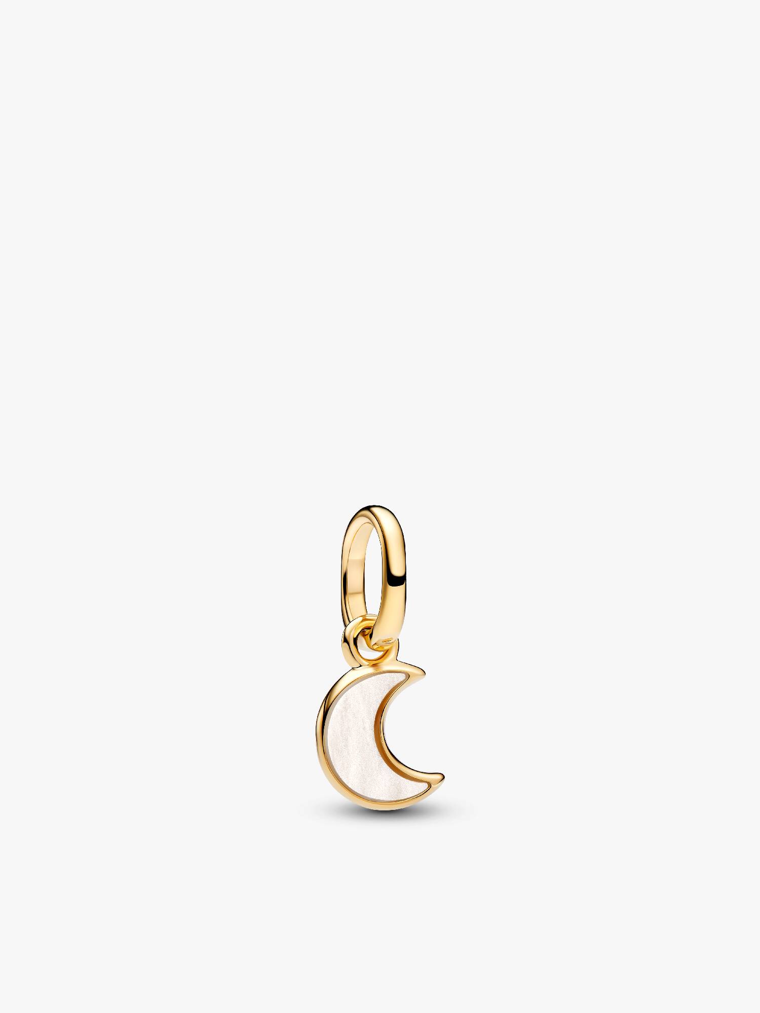 Mini Charm Pendant Croissant de Lune Blanc