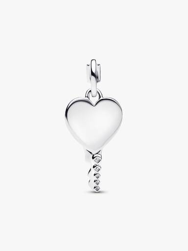 Graveerbare Hart Sleutelvormige Hanger