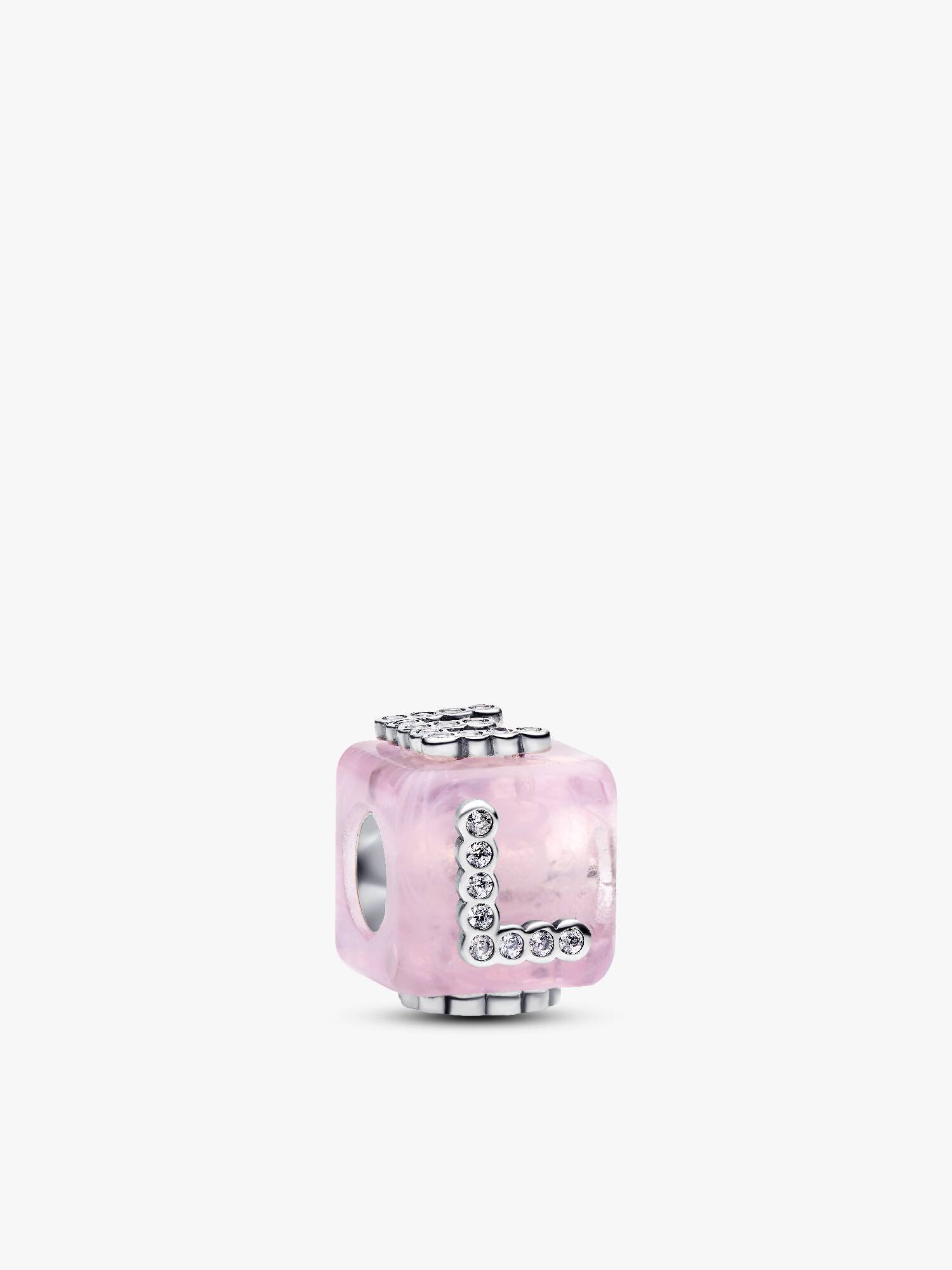 Roze Muranoglazen Liefdeskubus Bedel