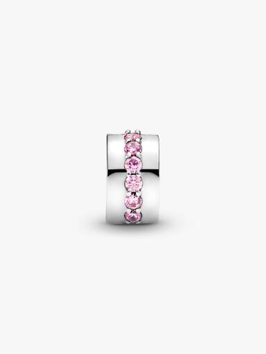 Charm Clip Rangée Scintillante Rose