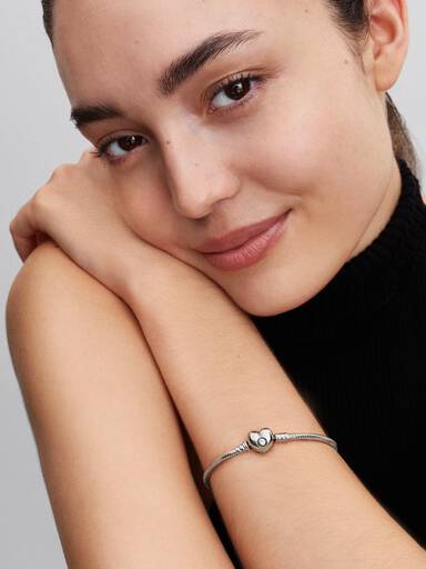 Hart en Snake Chain Armband