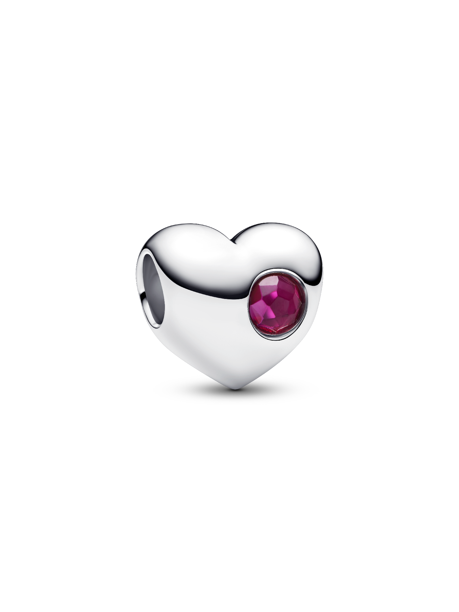 Charm Cœur Pierre Rouge Profond Gravable