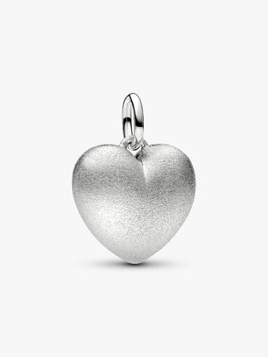 Charm Pendant Cœur Tridimensionnel Mat