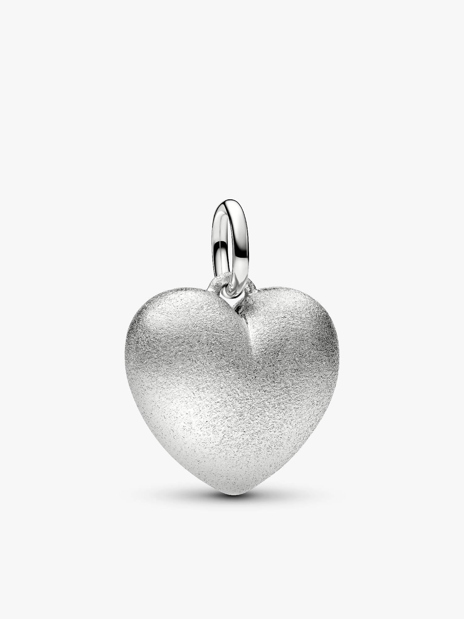 Charm Pendant Cœur Tridimensionnel Mat