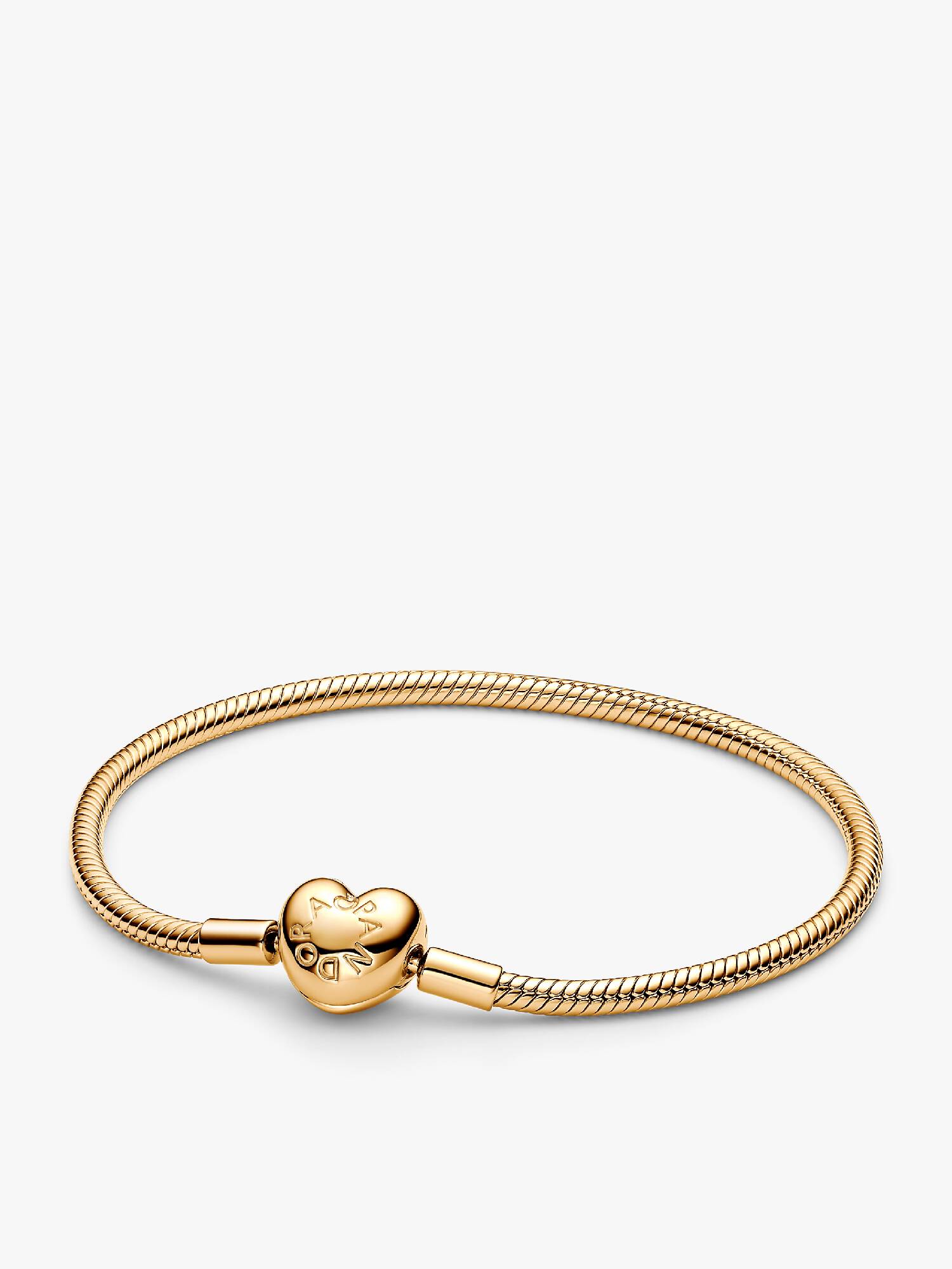 Pandora Moments Snake Chain-armband met hartsluiting