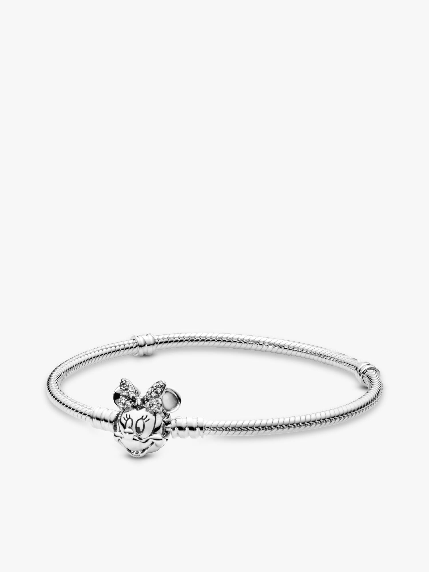 Disney Pandora Moments Pavé Minnie Mouse Snake Chain Cliparmband