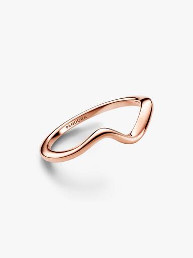 Gepolijste golvende ring