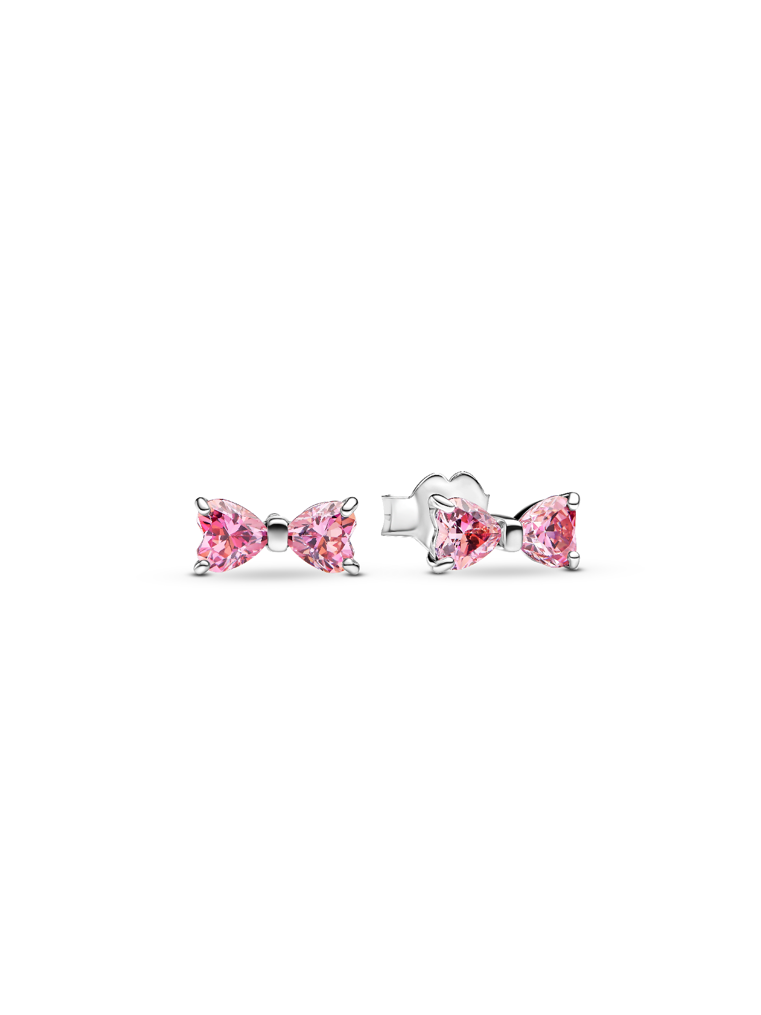 Clous d'Oreilles Clous Nœud Rose Scintillant