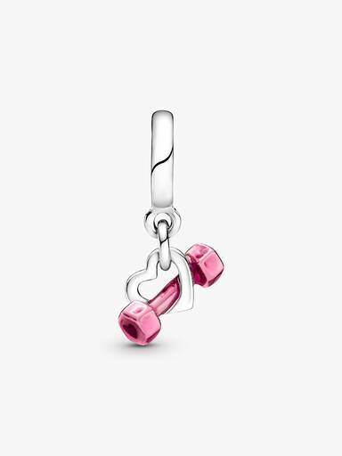 Charm Pendant Haltère & Cœur
