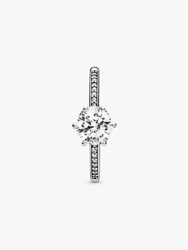 Clear Sparkling Crown Ring